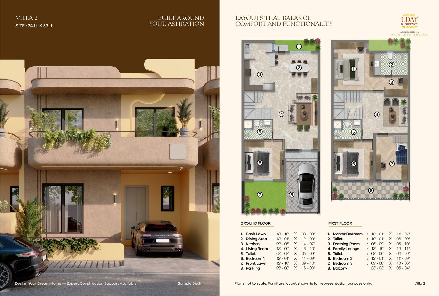 Villa 2 Floor Plan — 24x53